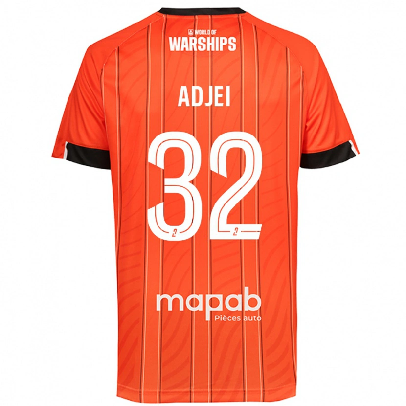 Danxen Barn Nathaniel Adjei #32 Orange Hemmatröja Matchtröjor 2024/25 Tröjor T-Tröja