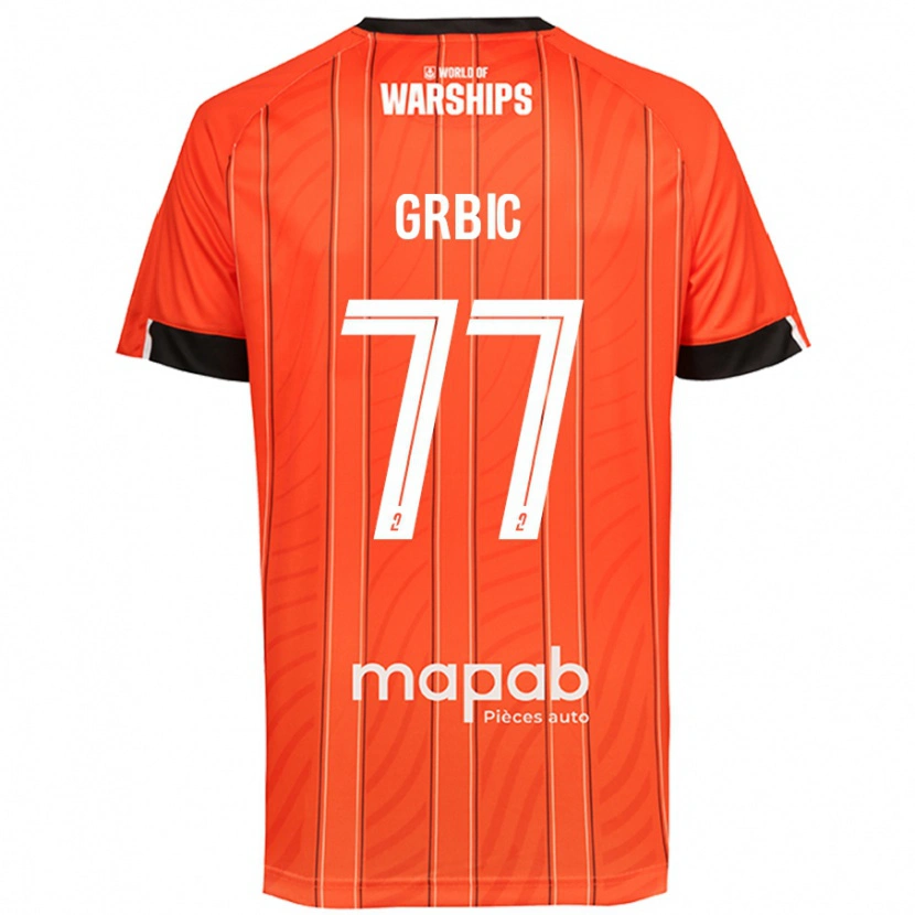 Danxen Barn Adrian Grbic #77 Orange Hemmatröja Matchtröjor 2024/25 Tröjor T-Tröja