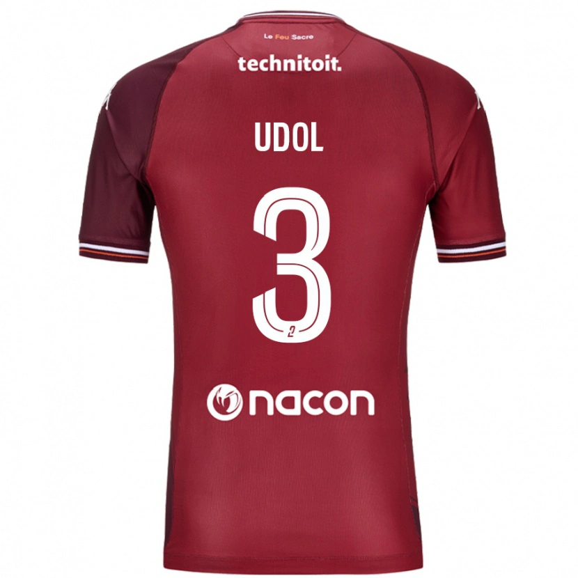 Danxen Barn Matthieu Udol #3 Röda Granata Hemmatröja Matchtröjor 2024/25 Tröjor T-Tröja
