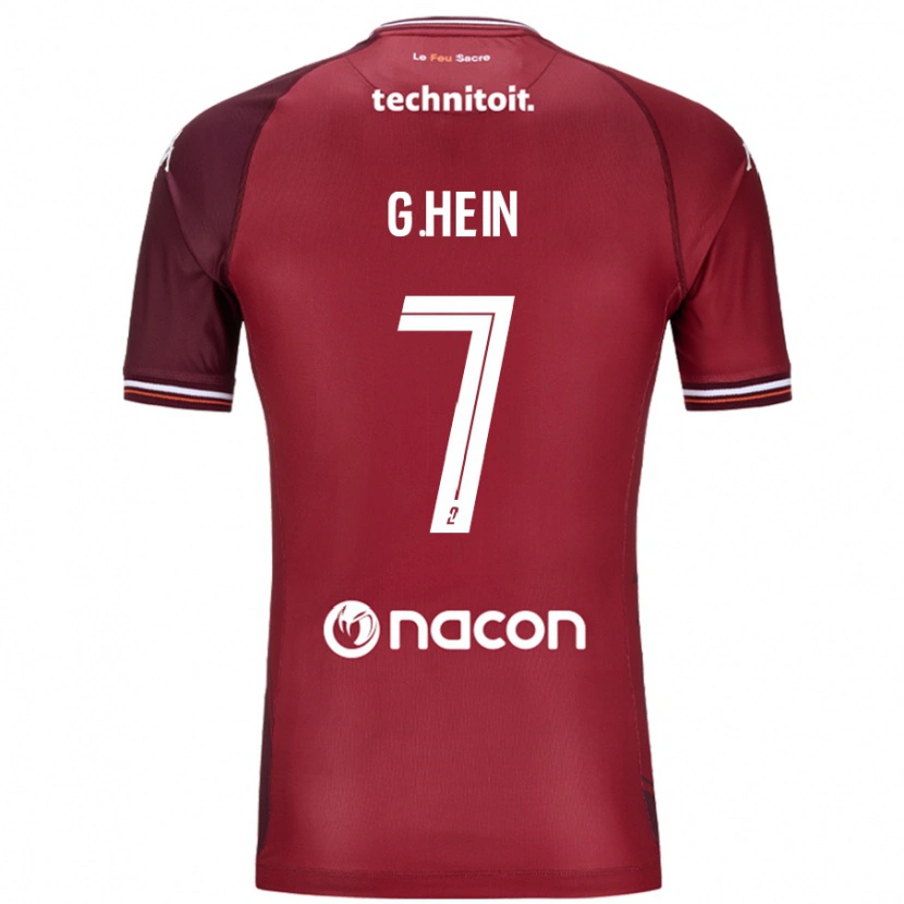 Danxen Barn Gauthier Hein #7 Röda Granata Hemmatröja Matchtröjor 2024/25 Tröjor T-Tröja