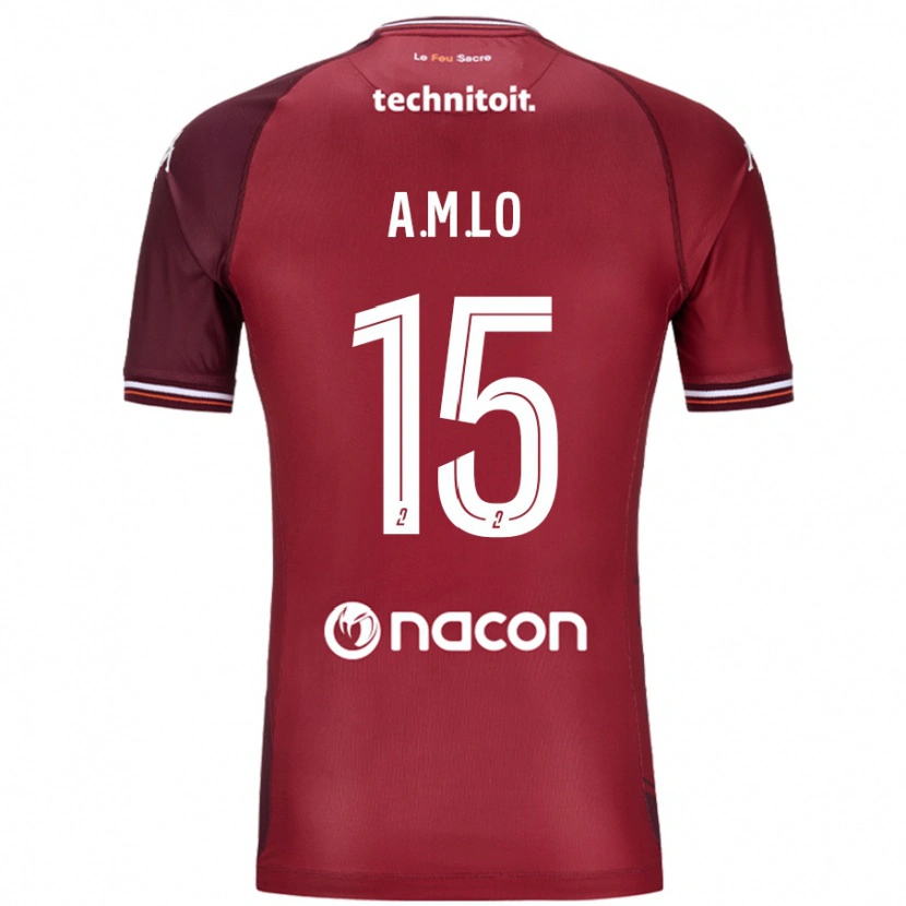 Danxen Barn Aboubacar Lô #15 Röda Granata Hemmatröja Matchtröjor 2024/25 Tröjor T-Tröja