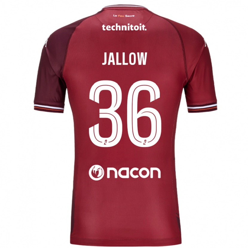 Danxen Barn Ablie Jallow #36 Röda Granata Hemmatröja Matchtröjor 2024/25 Tröjor T-Tröja
