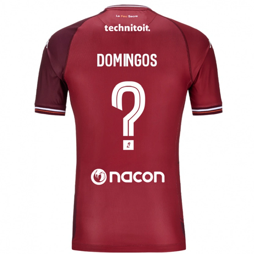 Danxen Barn Fabio Domingos #0 Röda Granata Hemmatröja Matchtröjor 2024/25 Tröjor T-Tröja