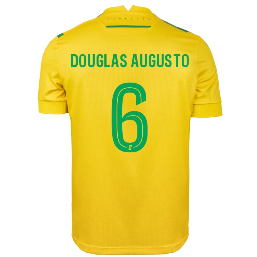 Danxen Barn Douglas Augusto #6 Gul Grön Hemmatröja Matchtröjor 2024/25 Tröjor T-Tröja