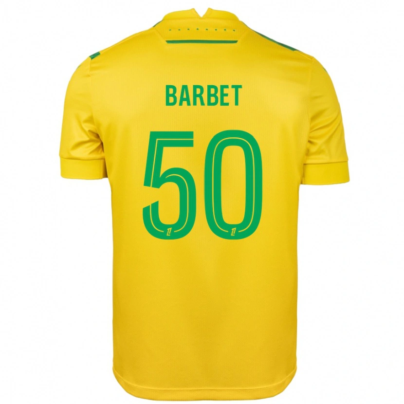 Danxen Barn Hugo Barbet #50 Gul Grön Hemmatröja Matchtröjor 2024/25 Tröjor T-Tröja