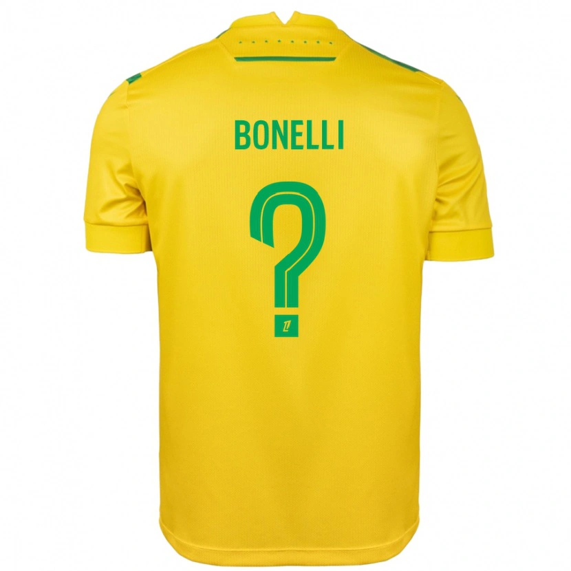 Danxen Barn Lucas Bonelli #0 Gul Grön Hemmatröja Matchtröjor 2024/25 Tröjor T-Tröja