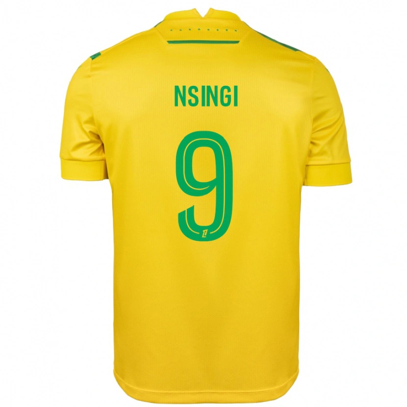 Danxen Barn Plamedi Nsingi #9 Gul Grön Hemmatröja Matchtröjor 2024/25 Tröjor T-Tröja