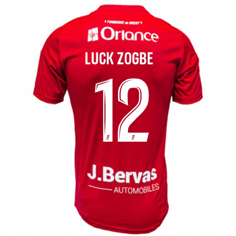 Danxen Barn Luck Zogbé #12 Röd Vit Hemmatröja Matchtröjor 2024/25 Tröjor T-Tröja