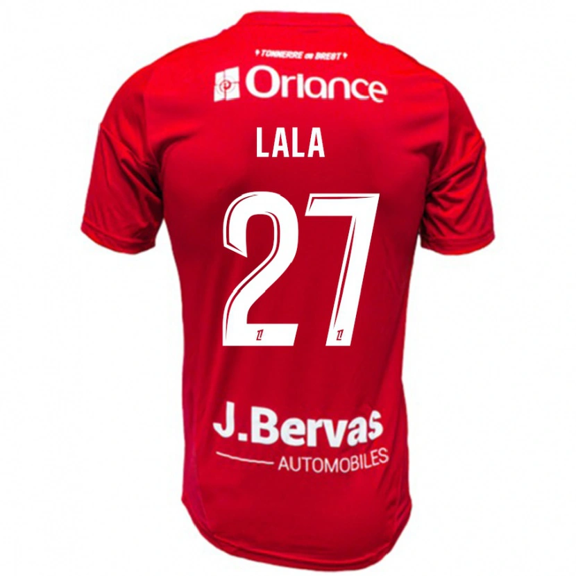 Danxen Barn Kenny Lala #27 Röd Vit Hemmatröja Matchtröjor 2024/25 Tröjor T-Tröja