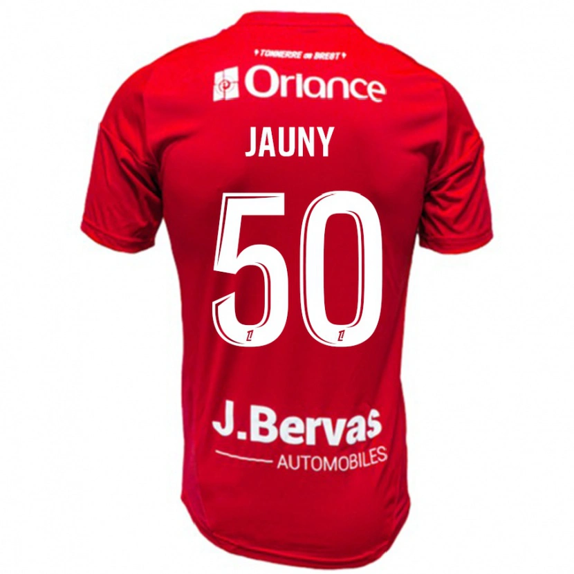 Danxen Barn Noah Jauny #50 Röd Vit Hemmatröja Matchtröjor 2024/25 Tröjor T-Tröja