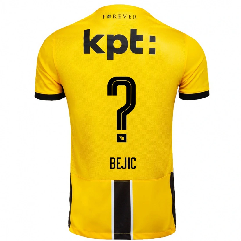 Danxen Barn Endrit Bejic #0 Gul Svart Hemmatröja Matchtröjor 2024/25 Tröjor T-Tröja