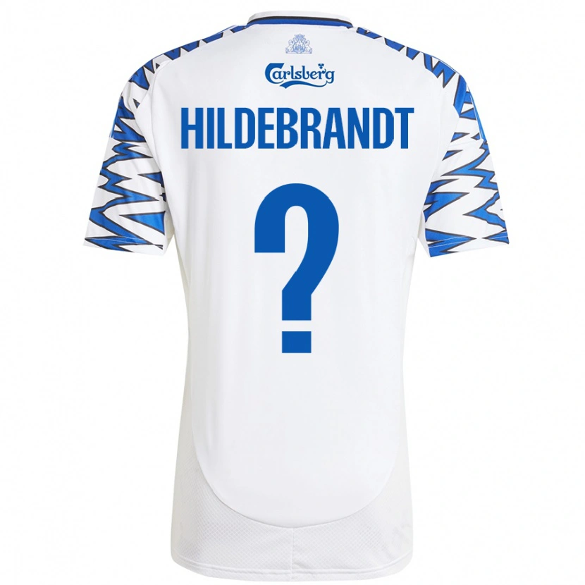 Danxen Barn Sylvester Hildebrandt #0 Vit Himmelsblå Hemmatröja Matchtröjor 2024/25 Tröjor T-Tröja