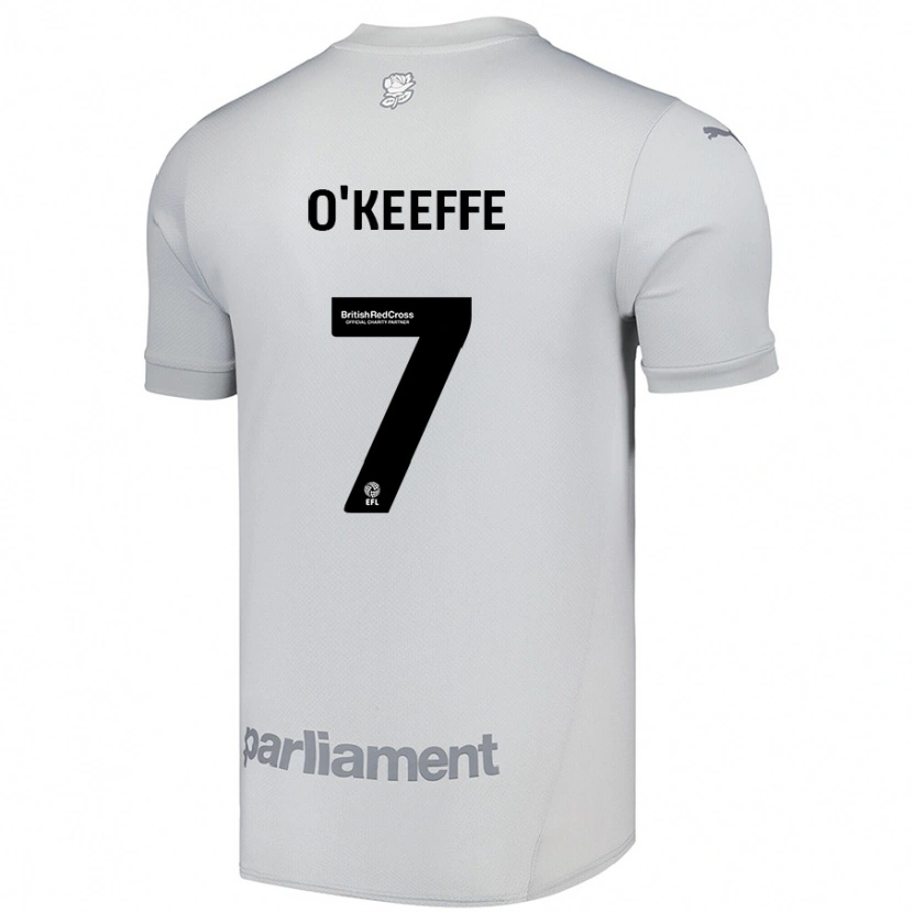 Danxen Barn Corey O'keeffe #7 Silvergrå Bortatröja Matchtröjor 2024/25 Tröjor T-Tröja