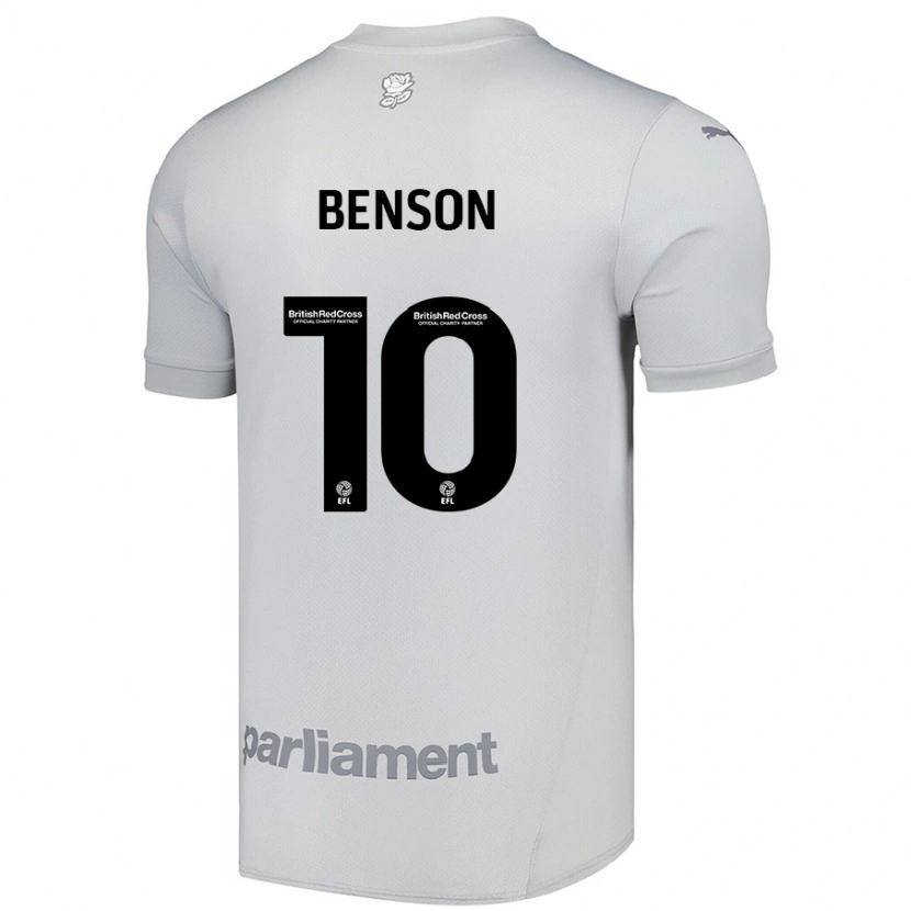 Danxen Barn Josh Benson #10 Silvergrå Bortatröja Matchtröjor 2024/25 Tröjor T-Tröja