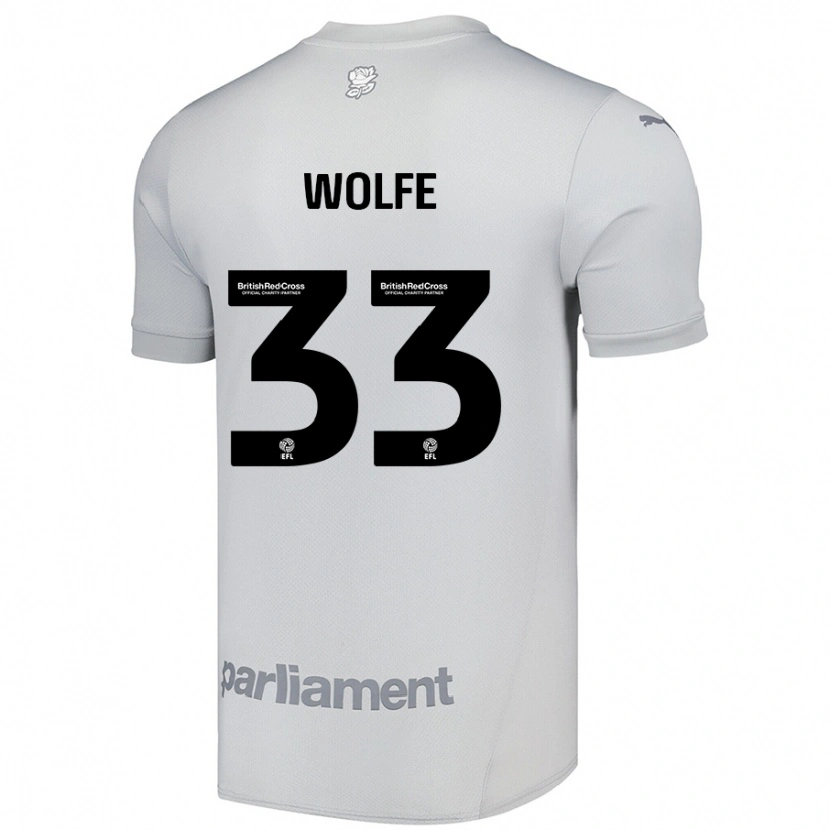 Danxen Barn Matty Wolfe #33 Silvergrå Bortatröja Matchtröjor 2024/25 Tröjor T-Tröja
