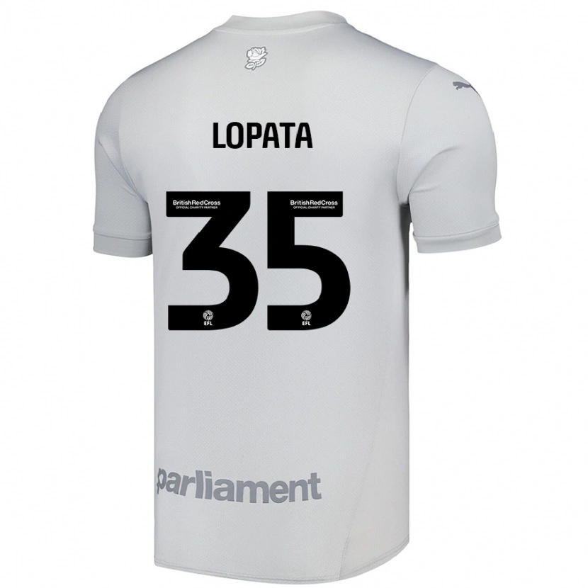 Danxen Barn Kacper Lopata #35 Silvergrå Bortatröja Matchtröjor 2024/25 Tröjor T-Tröja