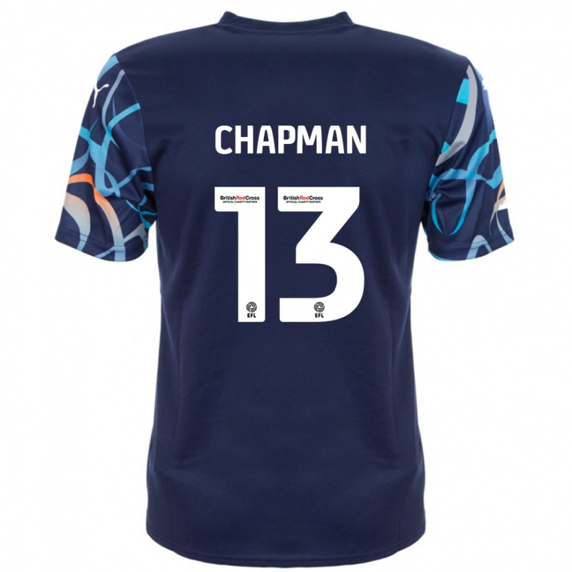 Danxen Barn Mackenzie Chapman #13 Marinblå Bortatröja Matchtröjor 2024/25 Tröjor T-Tröja