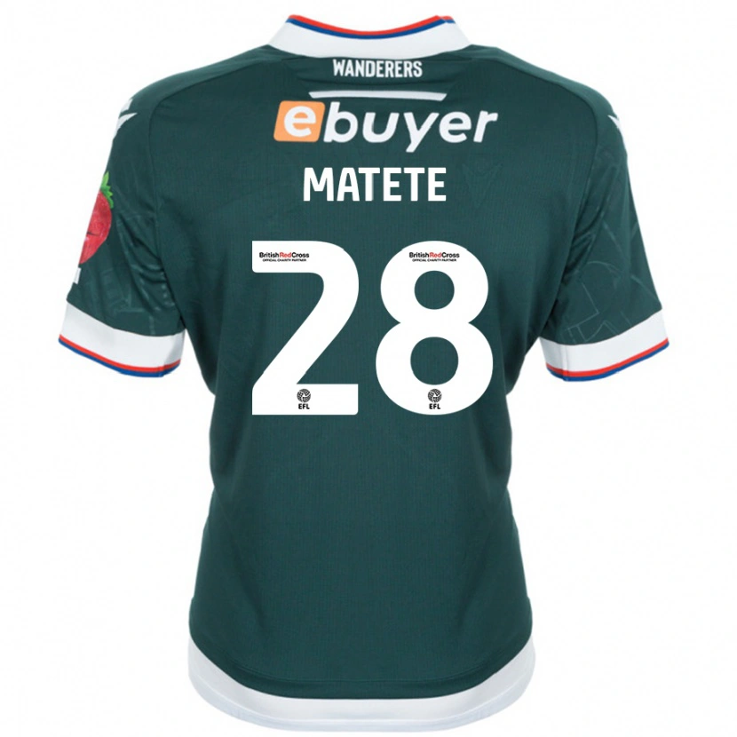 Danxen Barn Jay Matete #28 Mörkgrön Bortatröja Matchtröjor 2024/25 Tröjor T-Tröja