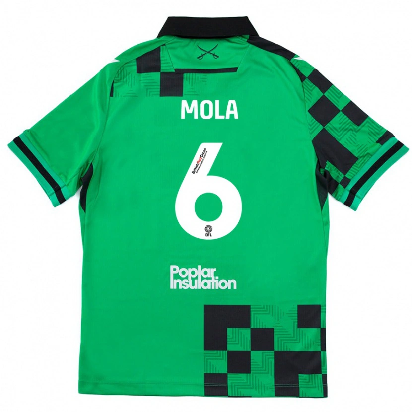 Danxen Barn Clinton Mola #6 Grön Svart Bortatröja Matchtröjor 2024/25 Tröjor T-Tröja
