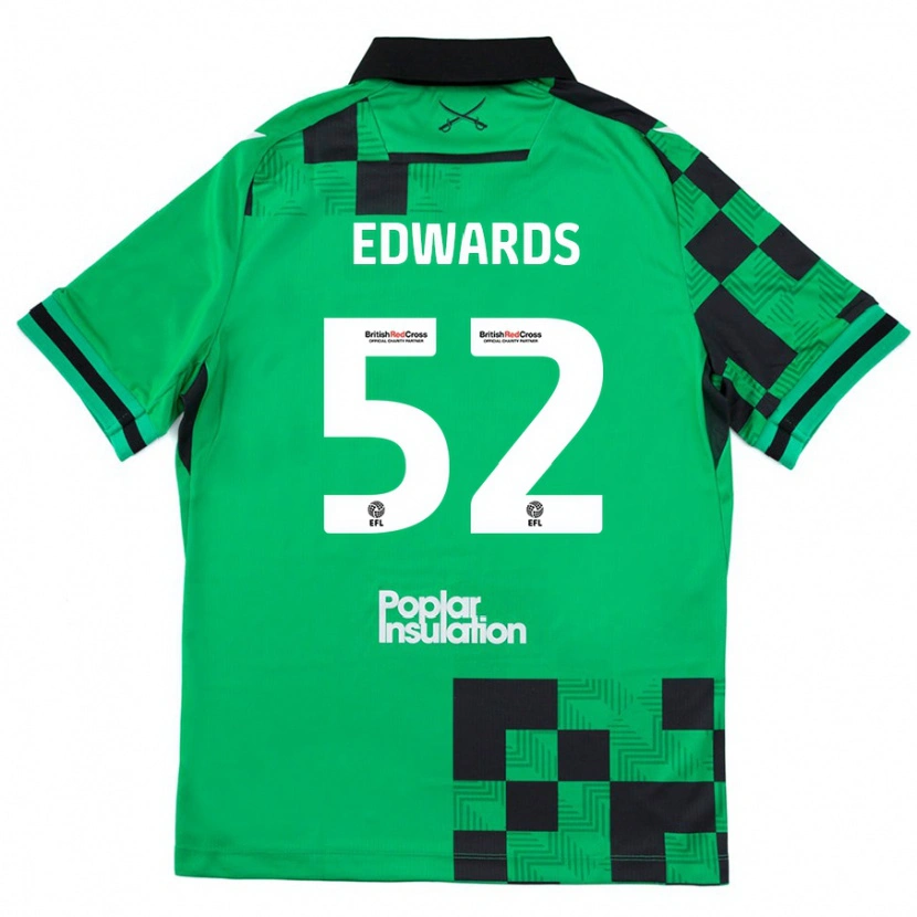 Danxen Barn Max Edwards #52 Grön Svart Bortatröja Matchtröjor 2024/25 Tröjor T-Tröja