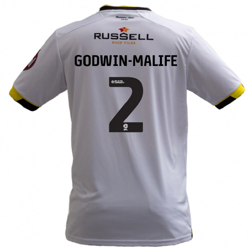 Danxen Barn Udoka Godwin-Malife #2 Vit Bortatröja Matchtröjor 2024/25 Tröjor T-Tröja