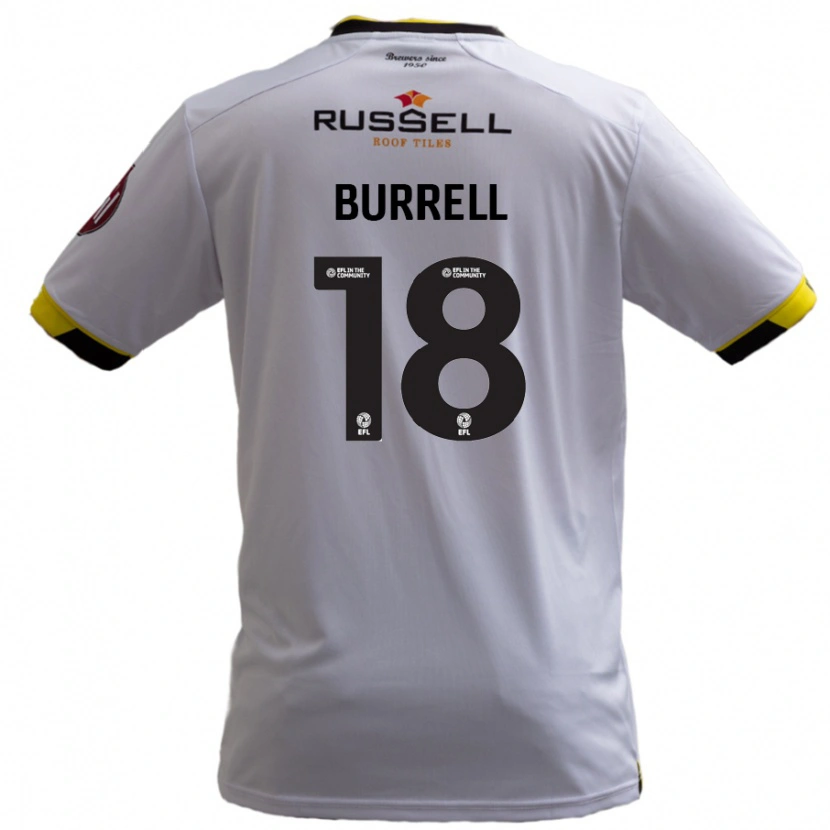 Danxen Barn Rumarn Burrell #18 Vit Bortatröja Matchtröjor 2024/25 Tröjor T-Tröja