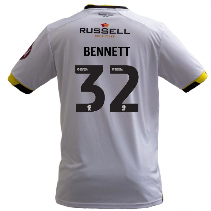 Danxen Barn Mason Bennett #32 Vit Bortatröja Matchtröjor 2024/25 Tröjor T-Tröja