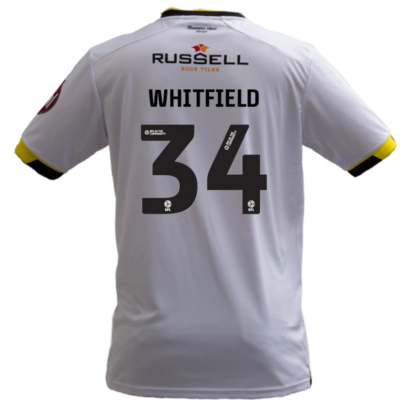 Danxen Barn Ben Whitfield #34 Vit Bortatröja Matchtröjor 2024/25 Tröjor T-Tröja
