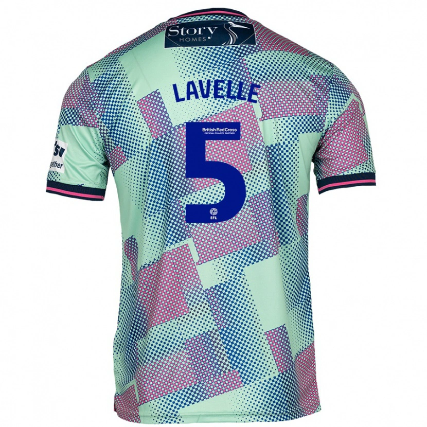 Danxen Barn Sam Lavelle #5 Grön Bortatröja Matchtröjor 2024/25 Tröjor T-Tröja