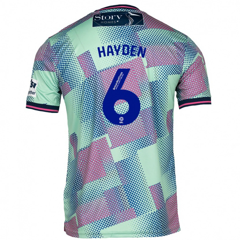 Danxen Barn Aaron Hayden #6 Grön Bortatröja Matchtröjor 2024/25 Tröjor T-Tröja