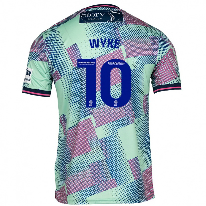 Danxen Barn Charlie Wyke #10 Grön Bortatröja Matchtröjor 2024/25 Tröjor T-Tröja