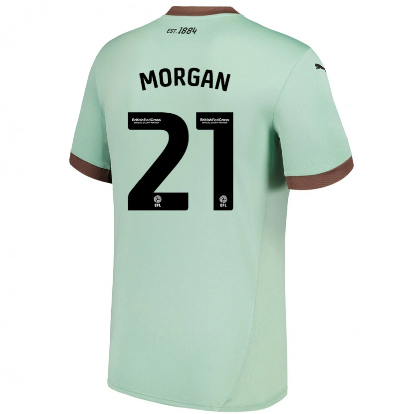 Danxen Barn Sarah Morgan #21 Blek Grön Bortatröja Matchtröjor 2024/25 Tröjor T-Tröja