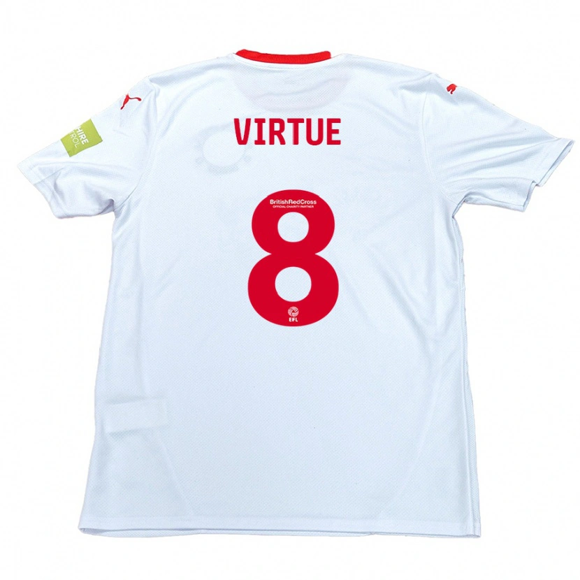 Danxen Barn Matty Virtue #8 Vit Bortatröja Matchtröjor 2024/25 Tröjor T-Tröja