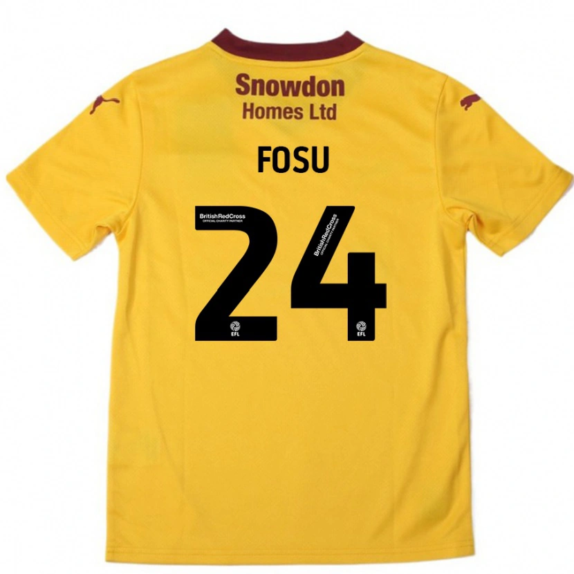 Danxen Barn Tariqe Fosu #24 Orange Bourgogne Bortatröja Matchtröjor 2024/25 Tröjor T-Tröja
