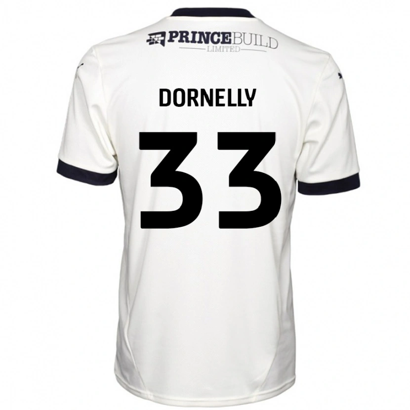 Danxen Barn James Dornelly #33 Benvit Svart Bortatröja Matchtröjor 2024/25 Tröjor T-Tröja