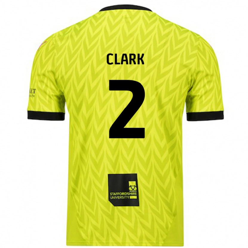 Danxen Barn Mitch Clark #2 Fluorescerande Grön Bortatröja Matchtröjor 2024/25 Tröjor T-Tröja