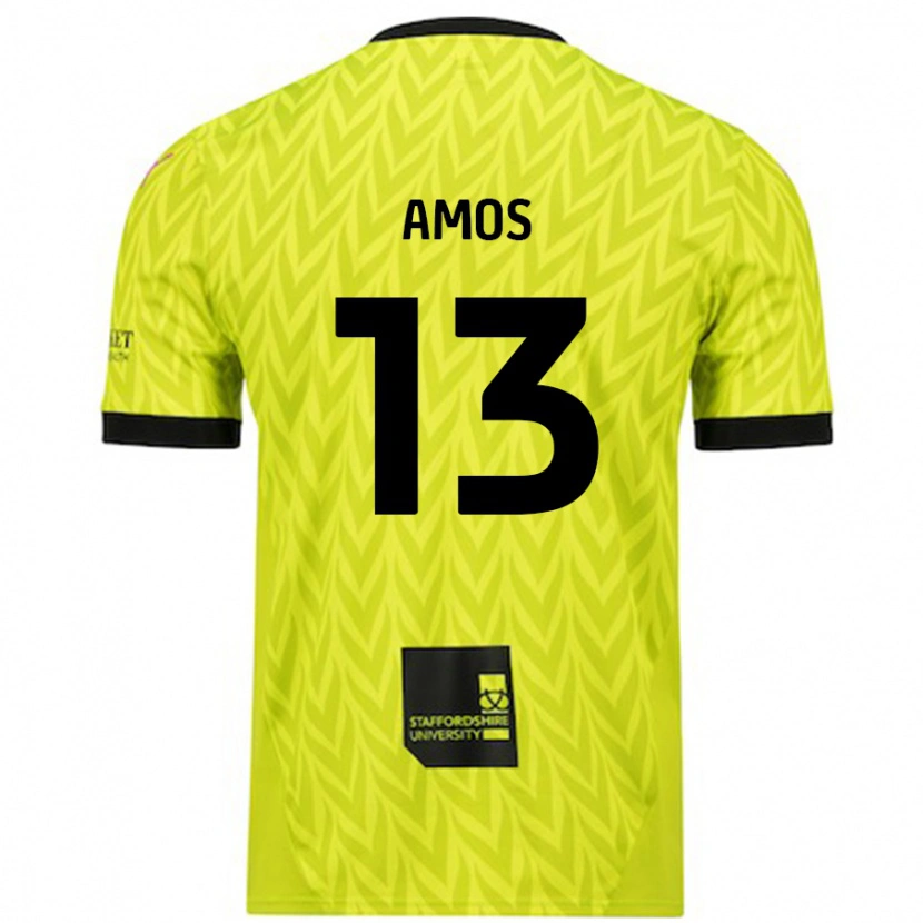 Danxen Barn Ben Amos #13 Fluorescerande Grön Bortatröja Matchtröjor 2024/25 Tröjor T-Tröja