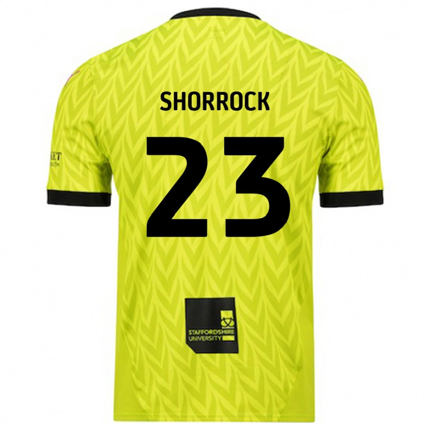 Danxen Barn Jack Shorrock #23 Fluorescerande Grön Bortatröja Matchtröjor 2024/25 Tröjor T-Tröja