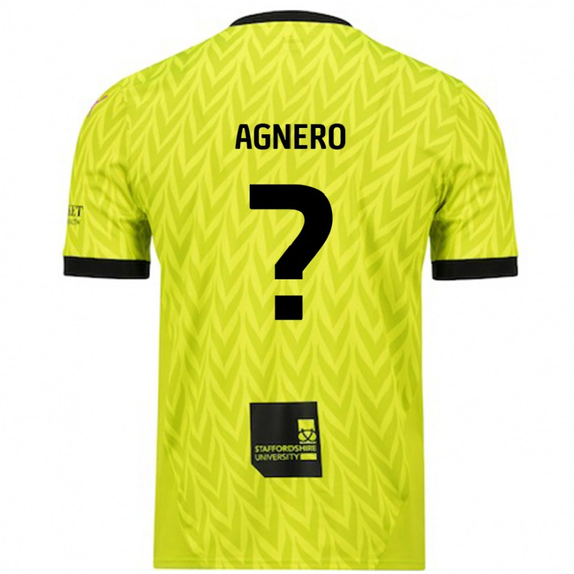 Danxen Barn Karl Agnero #0 Fluorescerande Grön Bortatröja Matchtröjor 2024/25 Tröjor T-Tröja
