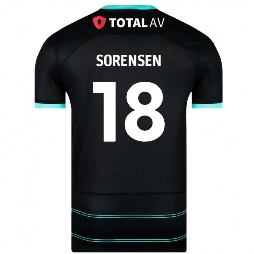 Danxen Barn Elias Sørensen #18 Svart Bortatröja Matchtröjor 2024/25 Tröjor T-Tröja