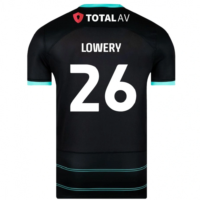 Danxen Barn Tom Lowery #26 Svart Bortatröja Matchtröjor 2024/25 Tröjor T-Tröja