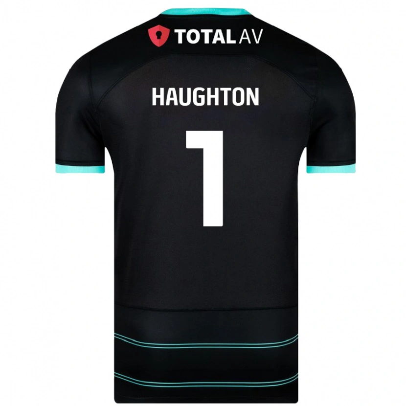 Danxen Barn Hannah Haughton #1 Svart Bortatröja Matchtröjor 2024/25 Tröjor T-Tröja