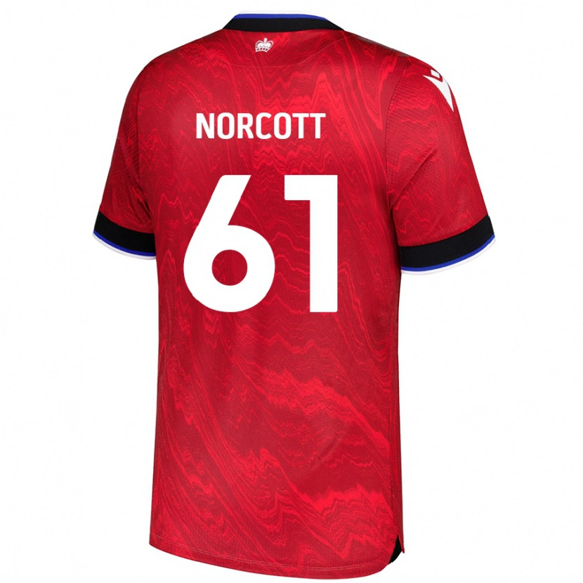 Danxen Barn Tom Norcott #61 Röd Svart Bortatröja Matchtröjor 2024/25 Tröjor T-Tröja