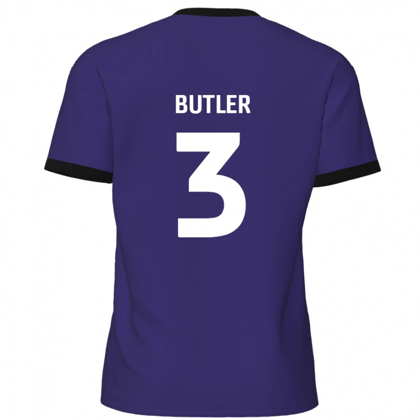 Danxen Barn Dan Butler #3 Purpur Bortatröja Matchtröjor 2024/25 Tröjor T-Tröja