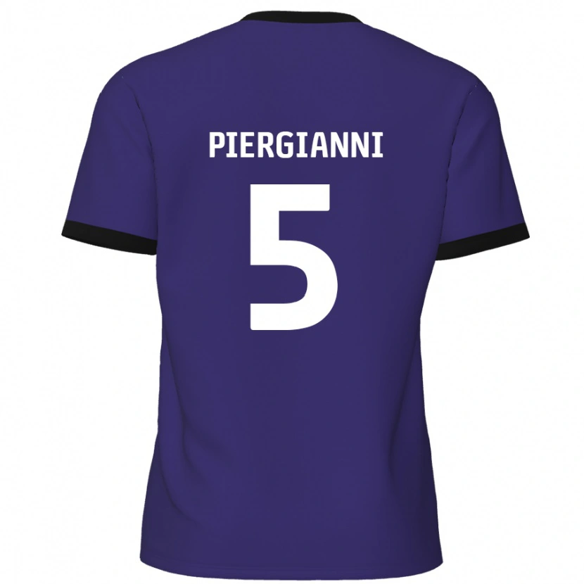 Danxen Barn Carl Piergianni #5 Purpur Bortatröja Matchtröjor 2024/25 Tröjor T-Tröja