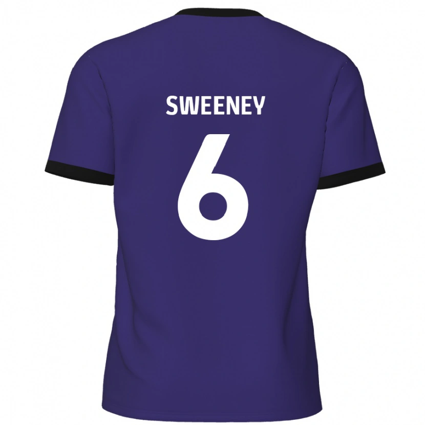 Danxen Barn Dan Sweeney #6 Purpur Bortatröja Matchtröjor 2024/25 Tröjor T-Tröja