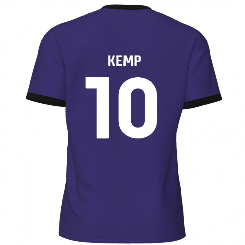 Danxen Barn Dan Kemp #10 Purpur Bortatröja Matchtröjor 2024/25 Tröjor T-Tröja