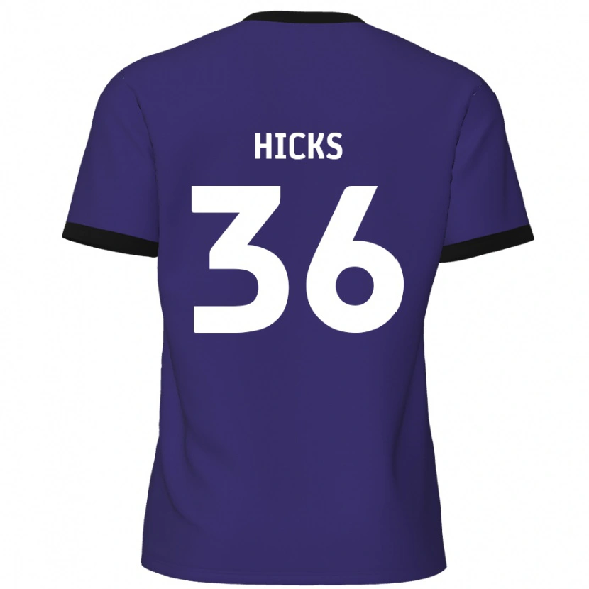 Danxen Barn David Hicks #36 Purpur Bortatröja Matchtröjor 2024/25 Tröjor T-Tröja