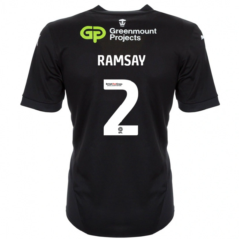 Danxen Barn Calvin Ramsay #2 Svart Bortatröja Matchtröjor 2024/25 Tröjor T-Tröja