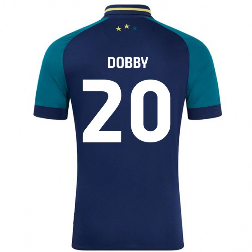Danxen Barn Sarah Dobby #20 Marinblå Mörkgrön Bortatröja Matchtröjor 2024/25 Tröjor T-Tröja